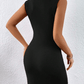 SHEIN Shein Womens Dress XS / Black SHEIN -  Pearls Beaded Sweetheart Neck Bodycon Dress