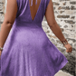 SHEIN Shein Womens Dress XL / Purple SHEIN - Plunge Neck Tie Back Dress