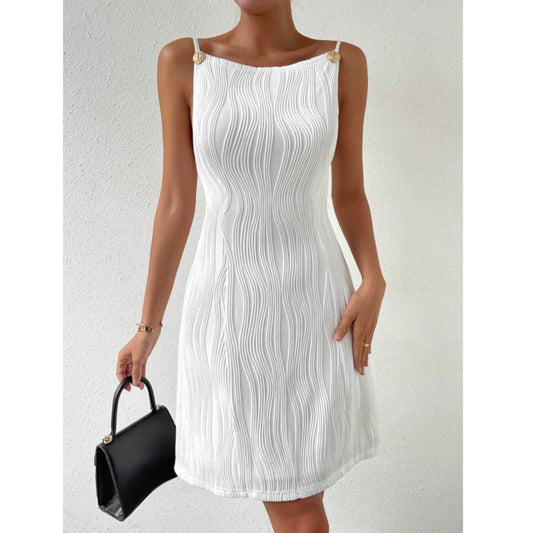 SHEIN Shein Womens Dress L / White SHEIN - Privé Solid Cami Dress