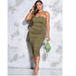 SHEIN Shein Womens Dress M / Green SHEIN - Rushed design elegant dress