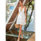 SHEIN Shein Womens Dress L / White SHEIN - Sexy Crisscross Tie Backless Schiffy Slip Dress