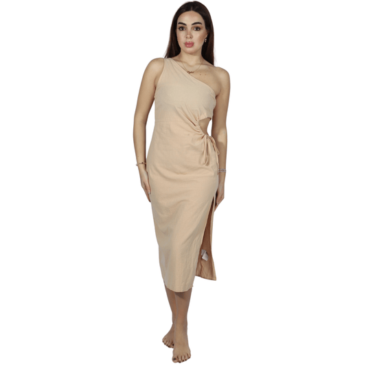 SHEIN Shein Womens Dress S / Beige SHEIN - Sexy Mid Dress