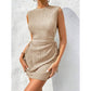 SHEIN Shein Womens Dress M / Beige SHEIN - Side Tie Fit Dress