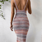 SHEIN Shein Womens Dress S / Multi-Color SHEIN - Striped Backless Coastal Dress