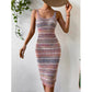 SHEIN Shein Womens Dress S / Multi-Color SHEIN - Striped Backless Coastal Dress