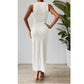 SHEIN Shein Womens Dress M / White SHEIN - Texture Splite Side Mid Dress