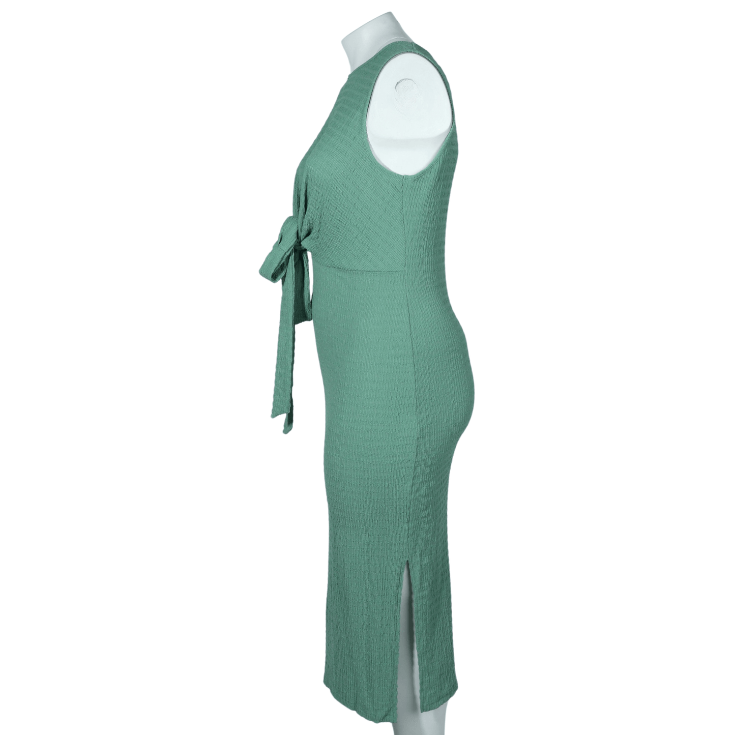 SHEIN Shein Womens Dress XL / Green SHEIN - Textured ties in front long dress