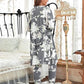 SHEIN Shein Womens Pajama M / Multi-Color SHEIN -  3 pcs Sleepwear Leaf Print Cami and Pants Pajama Set with Robe