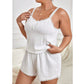 SHEIN Shein Womens Pajama L / White SHEIN - Textured tank top shorts pajama set