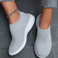 SHEIN Shein Womens Shoes 39 / Grey Casual Lightweight Breathable Slip-On Sneakers