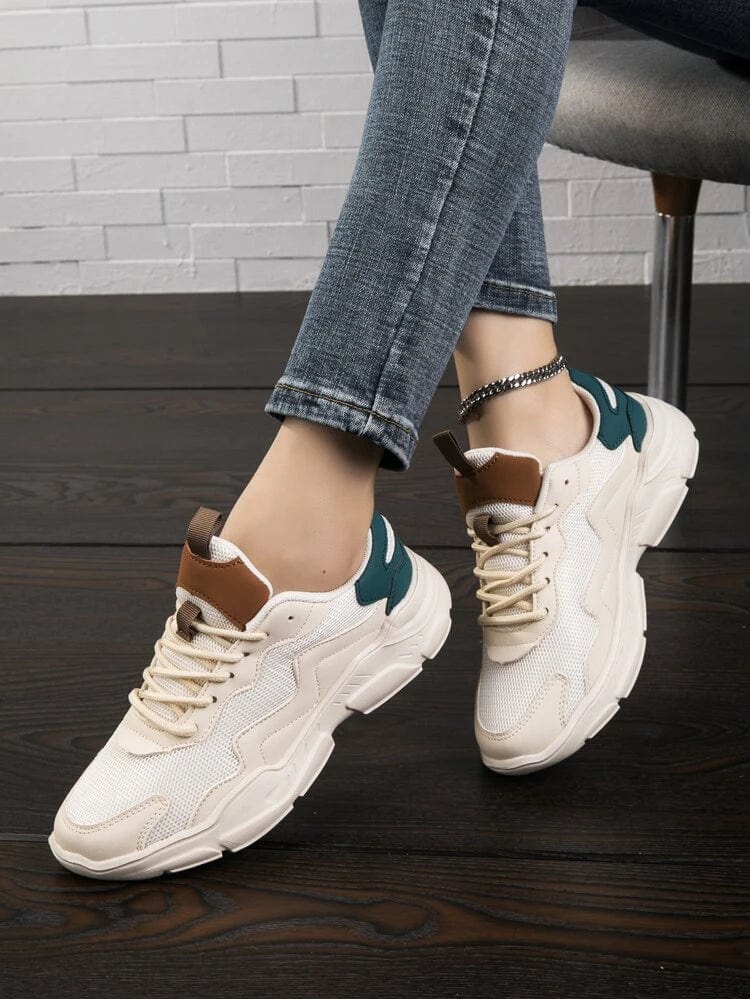 SHEIN Shein Womens Shoes 40 / Off-White Low-Top Lightweight Breathable Fashion Casual Sneakers