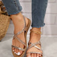 SHEIN Shein Womens Shoes 39 / Multi-Color SHEIN - Braided leather snadals