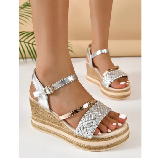 SHEIN Shein Womens Shoes 38 / Multi-Color SHEIN - Braided Wedge Sandals