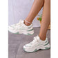 SHEIN Shein Womens Shoes 38 / White SHEIN - Breathable With Round Toe and Lace Up Sneakers