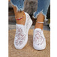 SHEIN Shein Womens Shoes 37 / White SHEIN - Casual Mesh Floral Embroidered Shoes