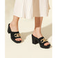SHEIN Shein Womens Shoes 38 / Black SHEIN - Chain decoration Sandals