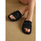SHEIN Shein Womens Shoes 39 / Black SHEIN - Chain design Round toe slippers