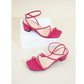 SHEIN Shein Womens Shoes 36 / Fuchsia SHEIN - Chunky Heel Ankle Strap Sandals