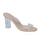 SHEIN Shein Womens Shoes 37 / Transparent SHEIN - Clear Block Round toe Sandals