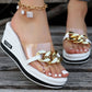 SHEIN Shein Womens Shoes 40 / White SHEIN - Clear Strap Chain Decor Sandals