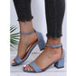 SHEIN Shein Womens Shoes 41 / Blue SHEIN - Denim Block Sandals