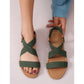 SHEIN Shein Womens Shoes SHEIN - Elastic Cross Strap Flat Sandals