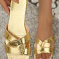 SHEIN Shein Womens Shoes 39 / Gold SHEIN - Faux crocodile slippers