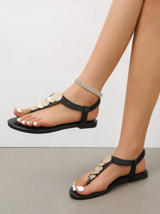 SHEIN Shein Womens Shoes 42 / Black SHEIN - Flat Summer Sandals