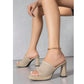 SHEIN Shein Womens Shoes 39 / Beige SHEIN - Heel Hollow Out Sandal