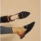 SHEIN Shein Womens Shoes 43 / Black SHEIN - Horsebit Decorated Pointed Toe Flat