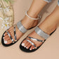 SHEIN Shein Womens Shoes SHEIN - Metallic Rhinestone Décor Slide Slipper