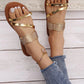 SHEIN Shein Womens Shoes SHEIN - Metallic Rhinestone Décor Slide Slipper