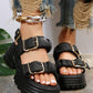 SHEIN Shein Womens Shoes 39 / Black SHEIN - Multiple Strap Sandals