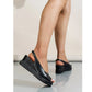 SHEIN Shein Womens Shoes 40 / Black SHEIN - Peep toe wedge sandals