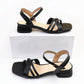 SHEIN Shein Womens Shoes 40 / Black SHEIN - Rhinestone & Buckle Décor Chunky Heeled Ankle Strap Sandals