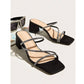 SHEIN Shein Womens Shoes 40 / Black SHEIN - Rhinestone Decor fabric Mule Sandals