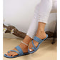 SHEIN Shein Womens Shoes 43 / Blue SHEIN - Simple Design Denim Flat Shoes