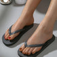 SHEIN Shein Womens Shoes 36.5 / Black SHEIN - Simple Slip On Thong Slippers