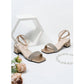 SHEIN Shein Womens Shoes 41 / Gold SHEIN - Sparkle design block Sandals