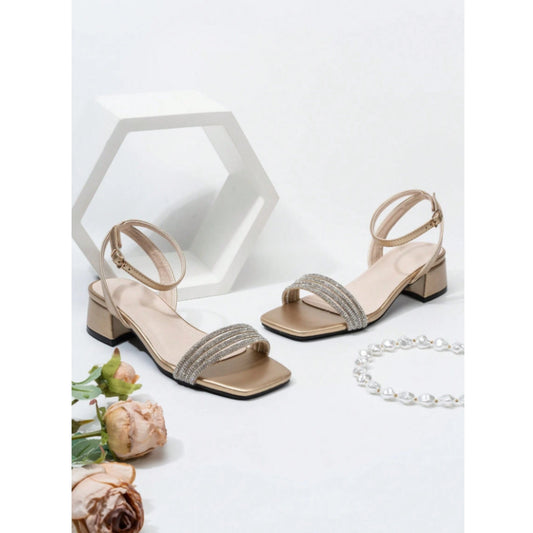 SHEIN Shein Womens Shoes 41 / Gold SHEIN - Sparkle design block Sandals