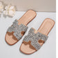 SHEIN Shein Womens Shoes 39 / Beige SHEIN - Sparkly Strappy Slipper