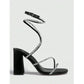 SHEIN Shein Womens Shoes 41 / Black SHEIN - Sqaure toe wrap around Sandals