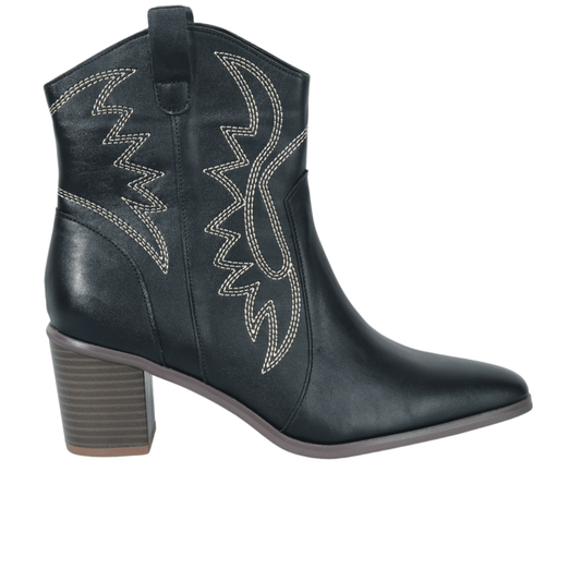 SHEIN Shein Womens Shoes 40 / Black SHEIN - Stitched cowboy boots