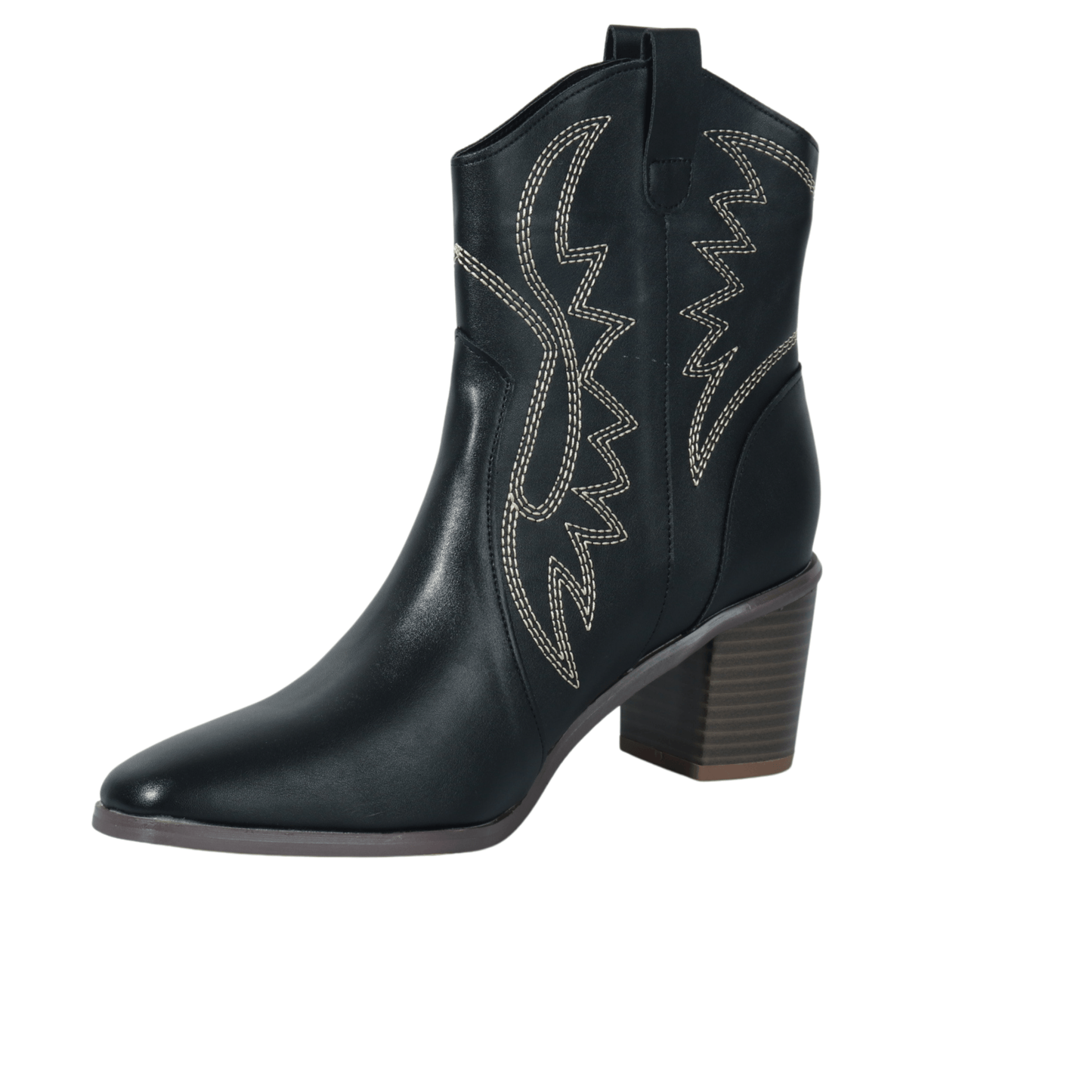 SHEIN Shein Womens Shoes 40 / Black SHEIN - Stitched cowboy boots