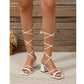 SHEIN Shein Womens Shoes 37 / White SHEIN - Strapped White Sandals