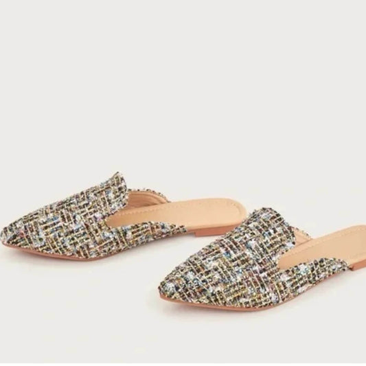SHEIN Shein Womens Shoes SHEIN - Tweed Flat Mules