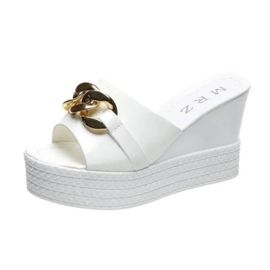 SHEIN Shein Womens Shoes 36 / White SHEIN - Wedge Sandals