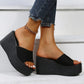 SHEIN Shein Womens Shoes 41 / Black SHEIN - Wedge Slide Sandals