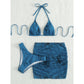SHEIN Shein Womens Swimwear L / Blue SHEIN - 3 Piece Bikini Swimsuit