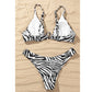 SHEIN Shein Womens Swimwear SHEIN -  Animal Striped Tankini Set